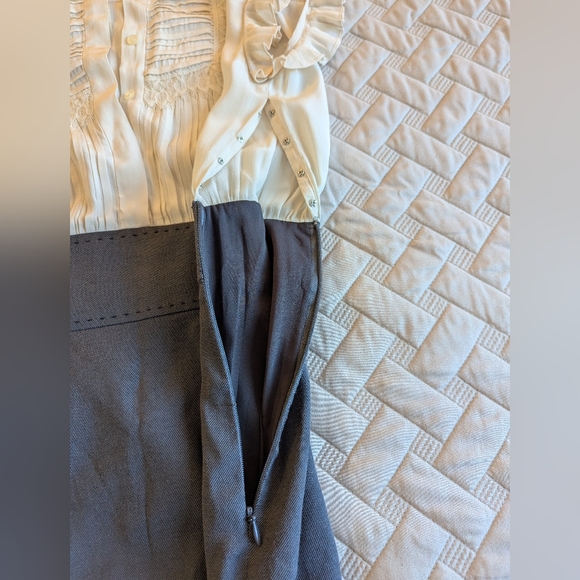 Rebecca Taylor Ivory Lace Victorian Secretary Sheath Career Dress sz 2 - Picture 7 of 16